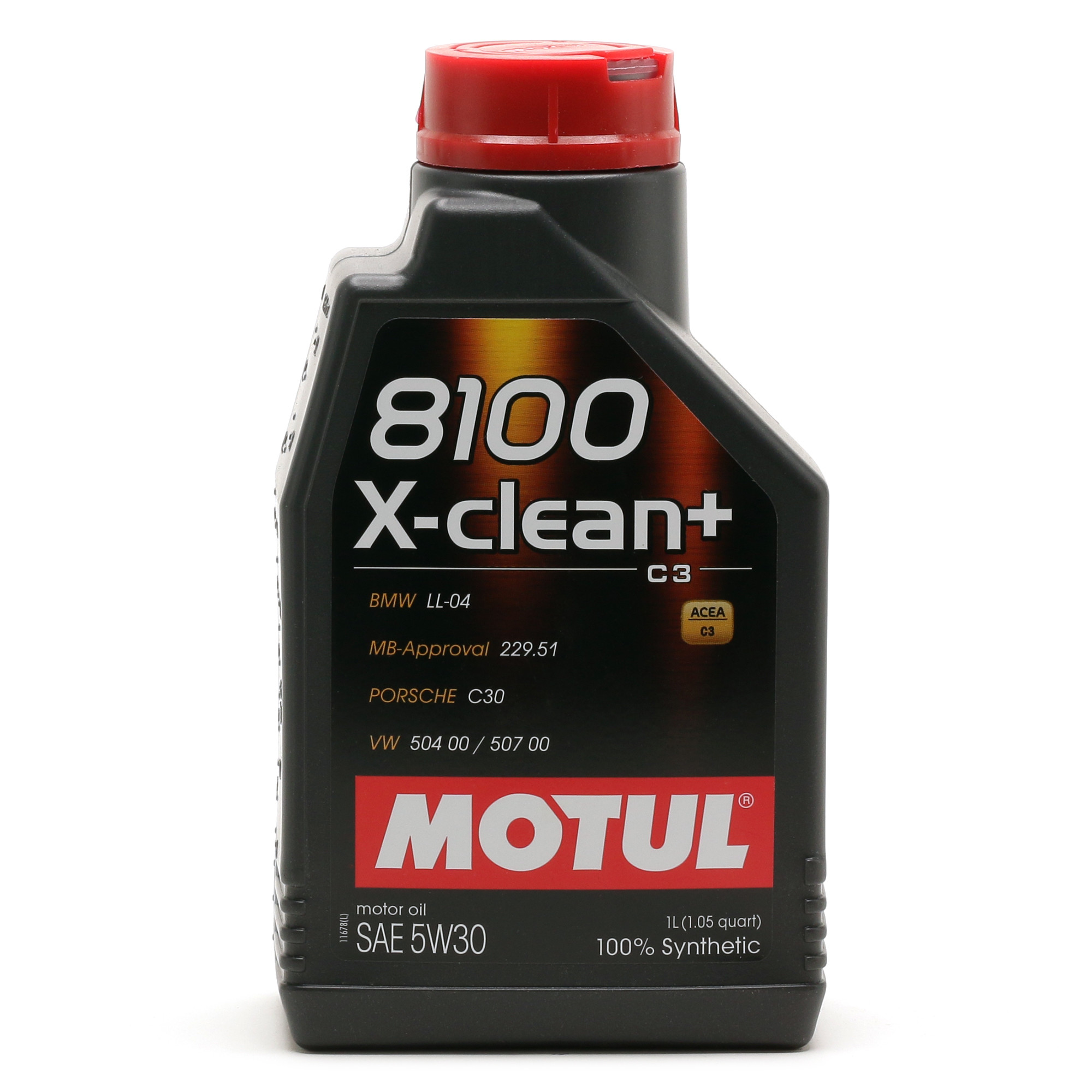 Motul 8100 X-clean + 5W-30 Motoröl 1l Flasche